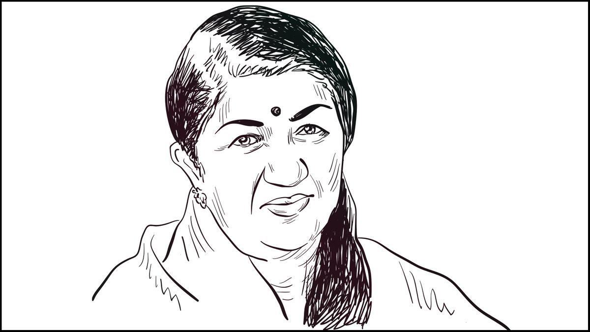 Lata Mangeshkar - Queen of Melody Charcoal drawing by Priyesh Soni |  Artfinder