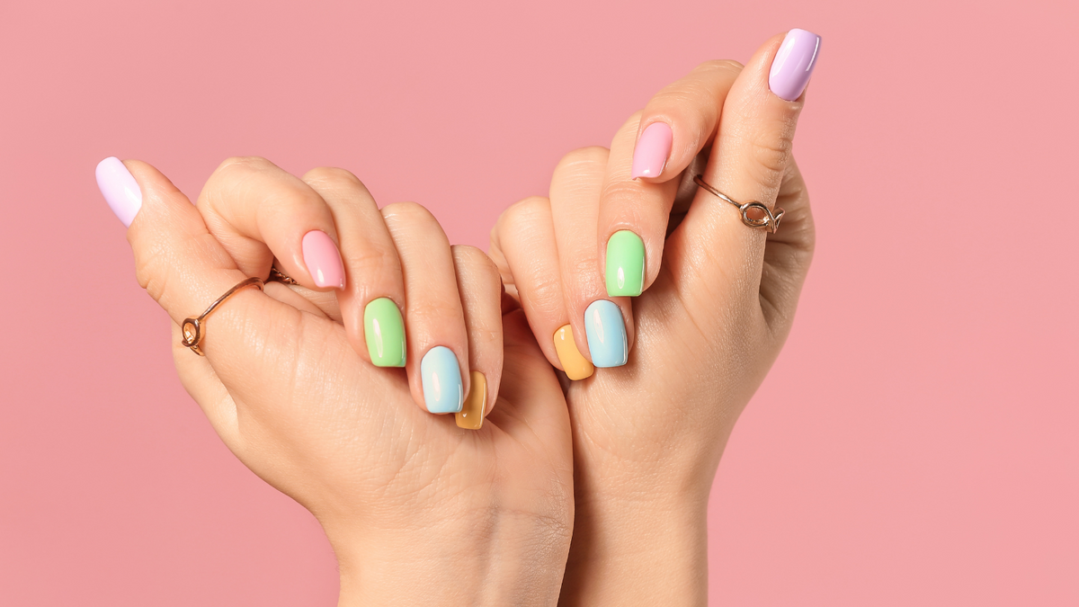25 Fabulous Pop Art Nail Ideas You Should Try : Pink Jelly Pop Art Stiletto  Nails 1 - Fab Mood | Wedding Colours, Wedding Themes, Wedding colour  palettes