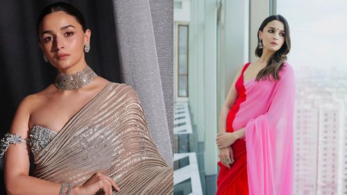 Alia Bhatt , Varun Dhawan and Madhuri Dixit make a fabulous trio at Kalank  promotions - HungryBoo | Indian fashion dresses, Bollywood designer sarees,  Saree trends