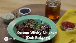 Simply Korea, Korean Food, Zee Zest, Korean Sticky Chicken (Dak Bulgogi)