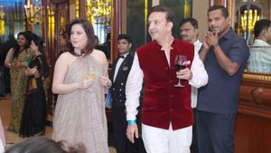 TV's favourite host, actor Amrita Raichand, with her husband Rahul Raichand at the Zee Zest Unlimit Awards 2023.