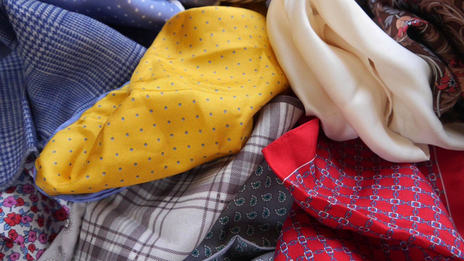 Colorful Men's silk pocket squares