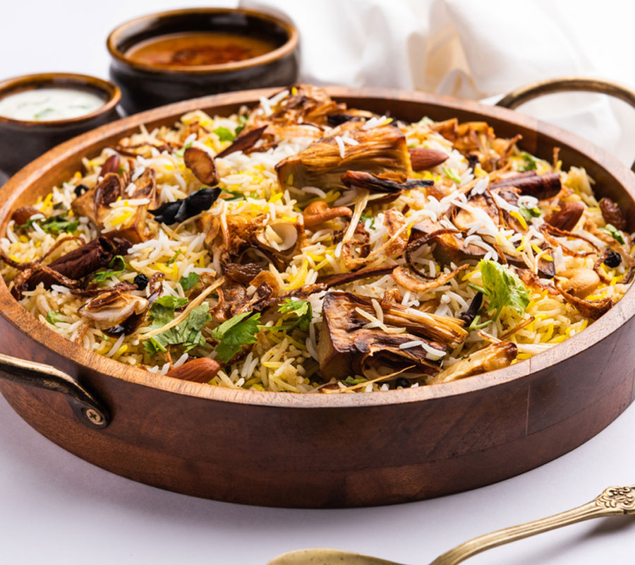 Kathal Biryani, with Leftover Rice