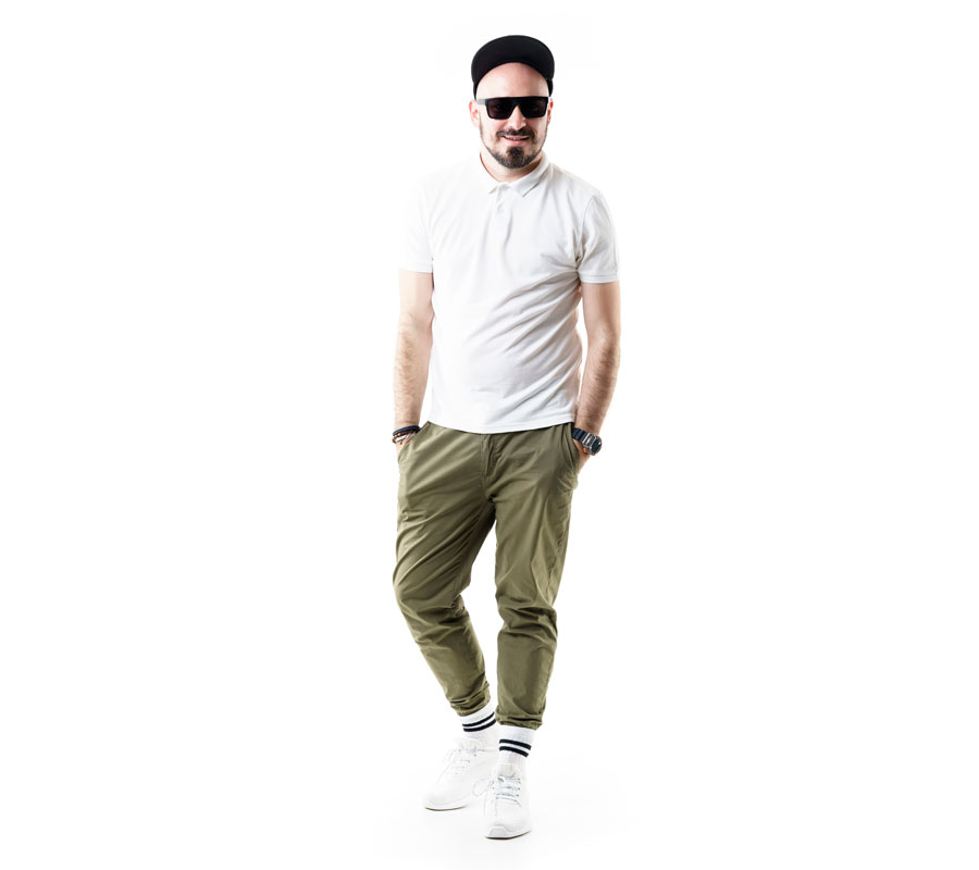 White Sweatpants with White and Black High Top Sneakers Outfits For Men (6  ideas & outfits)