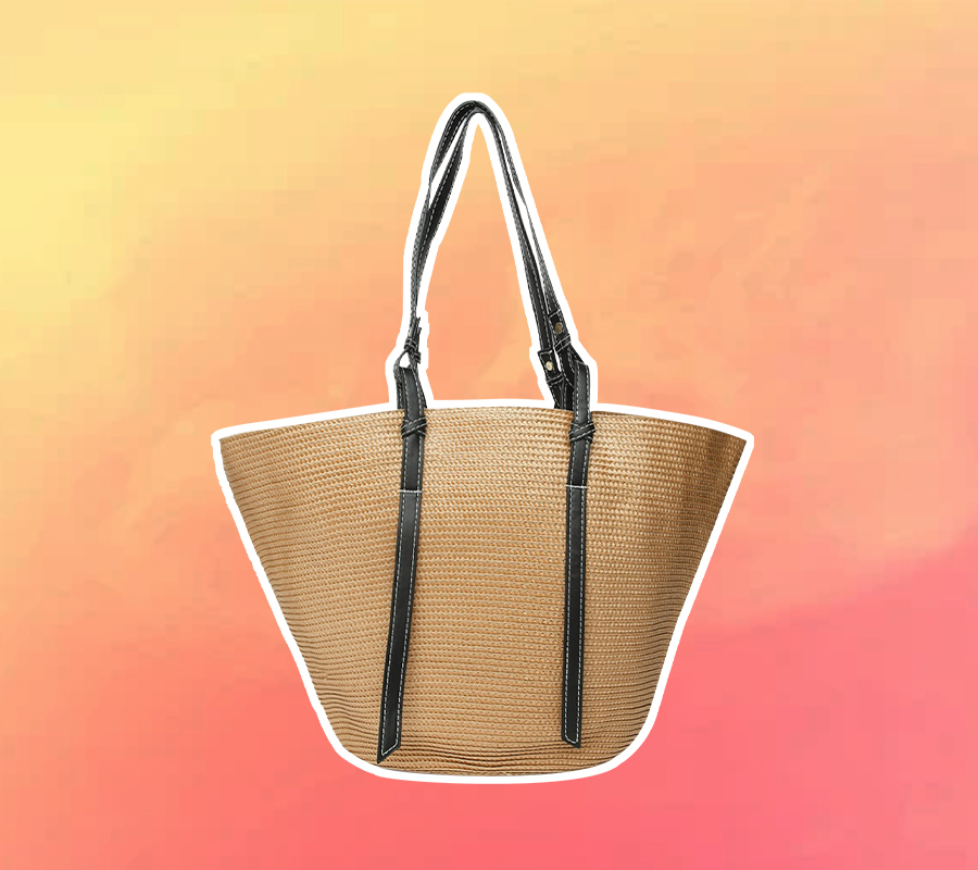 Totes bags Hereu - Cabas straw tote bag - CABASBLACK