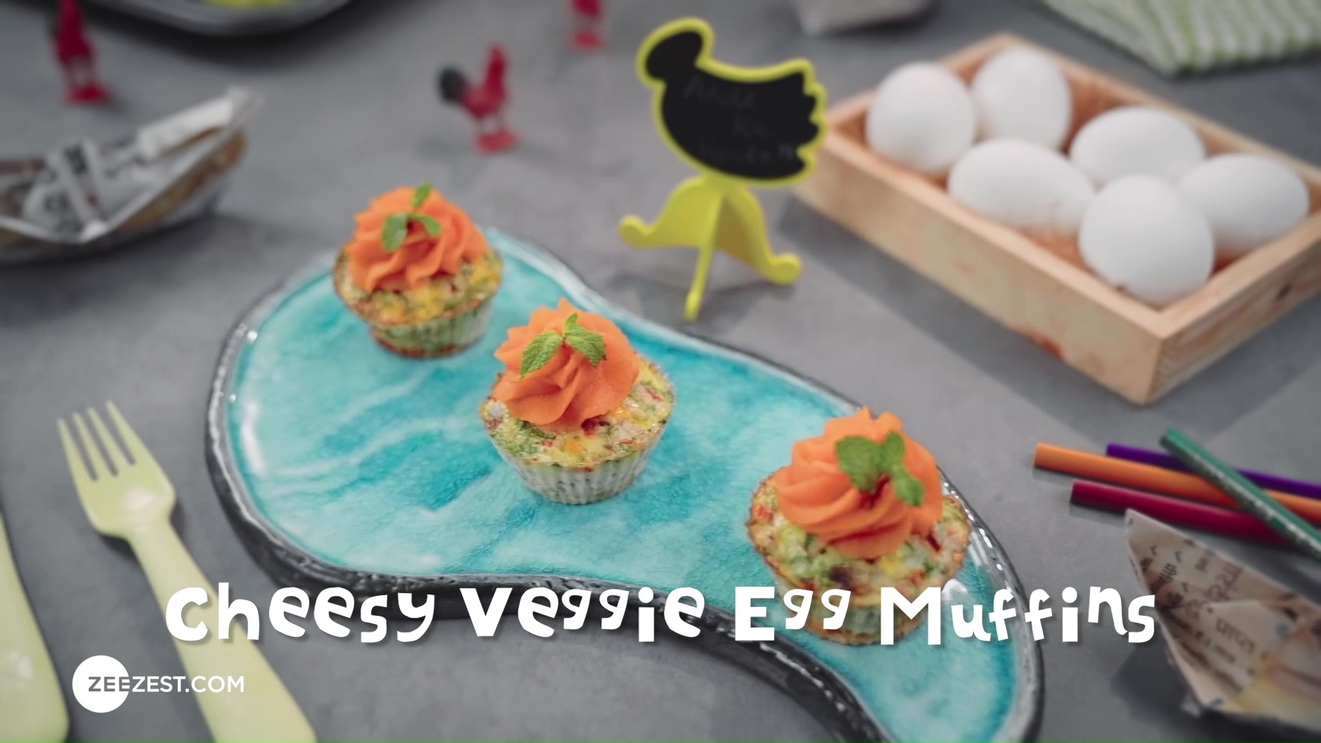 Cheesy Veggie Egg Muffins