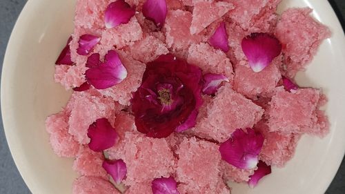 Rose coconut Barfi 