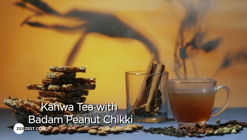 Kahwa Tea with Badam Peanut Chikki