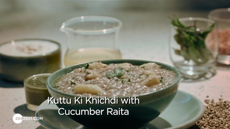 Kuttu Ki Khichadi with Cucumber Raita