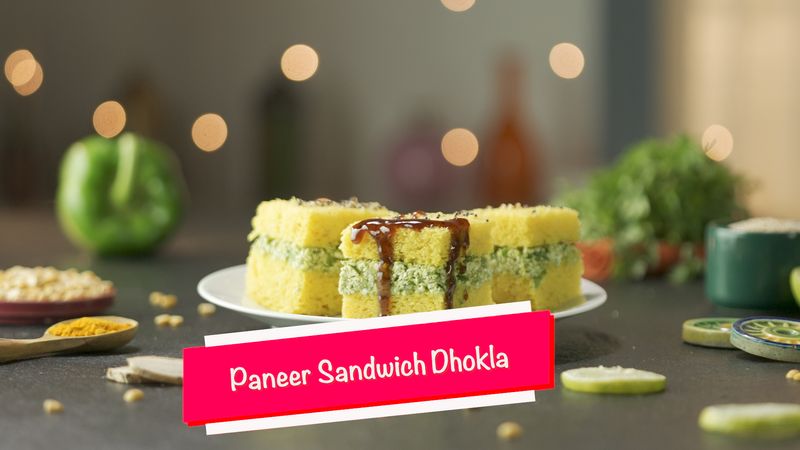 Paneer Dhokla Sandwich