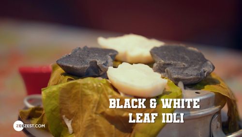 Black & White Leaf Idli