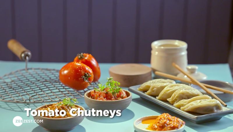 Tomato Pachadi, Momos Chutney & Tomato Chokha