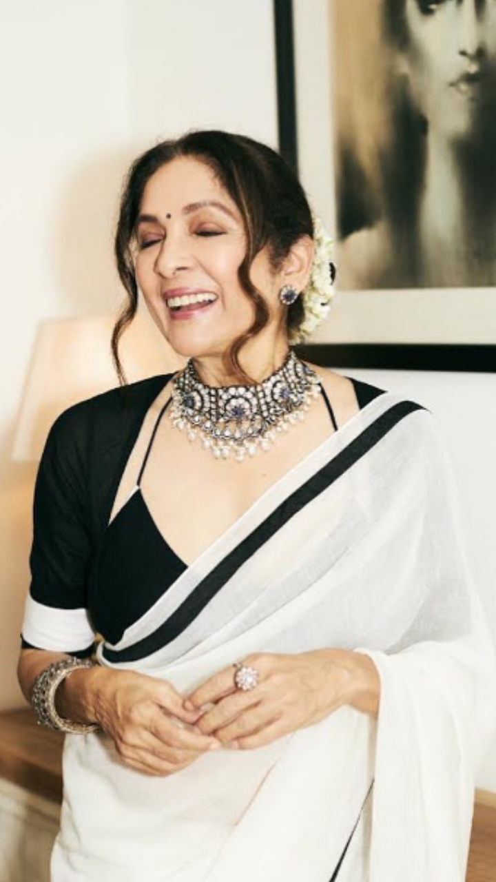 Neena Gupta And Madhuri Dixit Nenes Collection Of Sleeveless Blouses