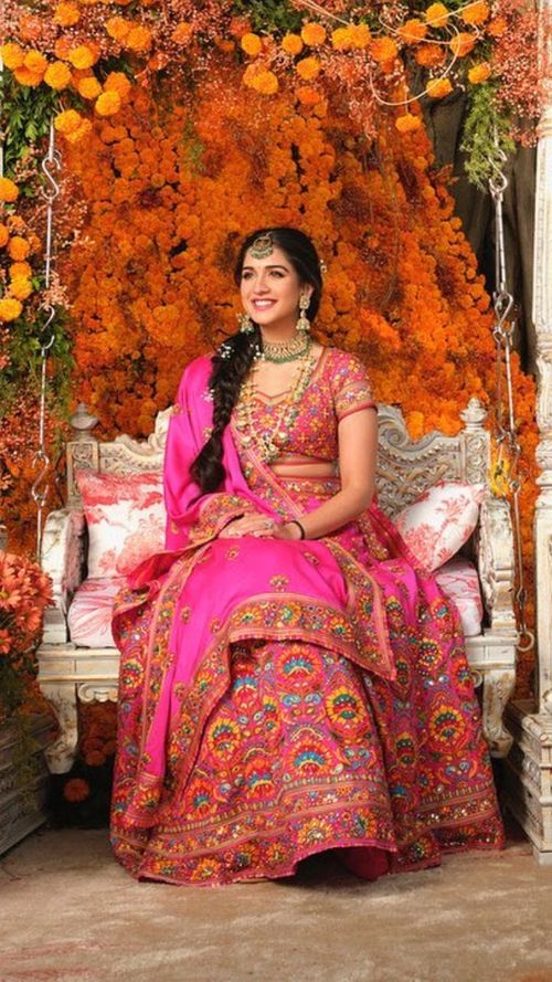 Anant Ambani's Bride-To-Be Radhika Merchant Blooms In The Glory Of Her  Bright Pink Floral Lehenga For Her Mehendi