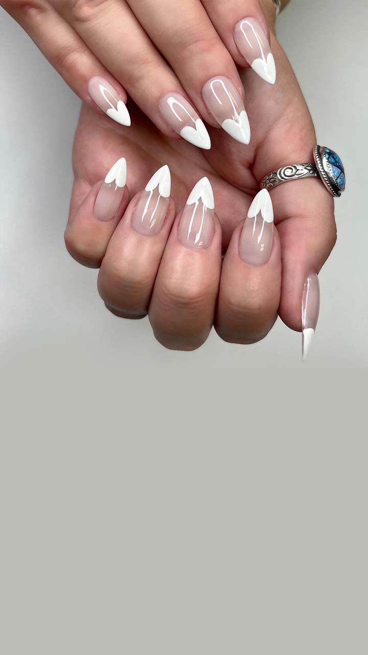 French Tip Press on Nails With Pearls | Bloomie Beauty